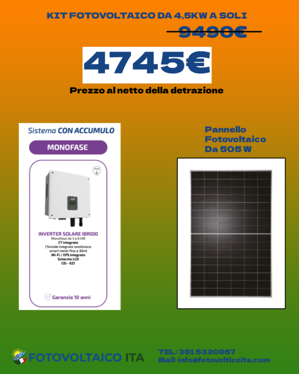 PACCHETTO 4,5KW CON ACCUMULO